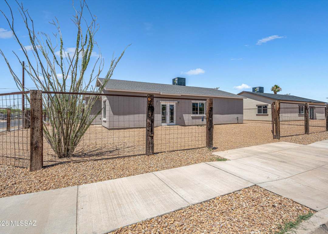Street view with desert landscaping